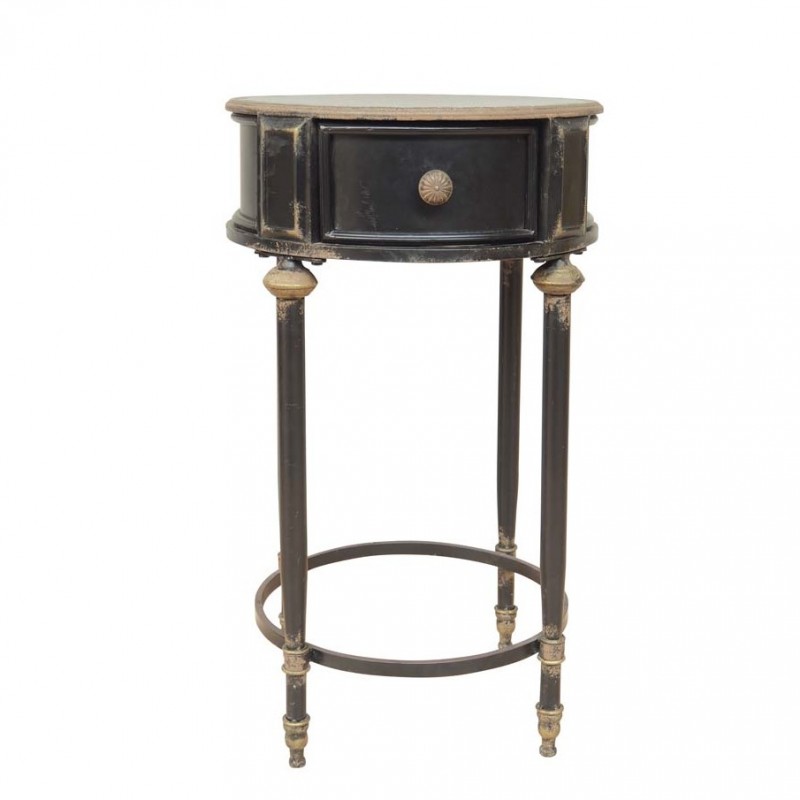 BLACK SIDE TABLE EDU WITH DRAWER     - CAFE, SIDETABLES